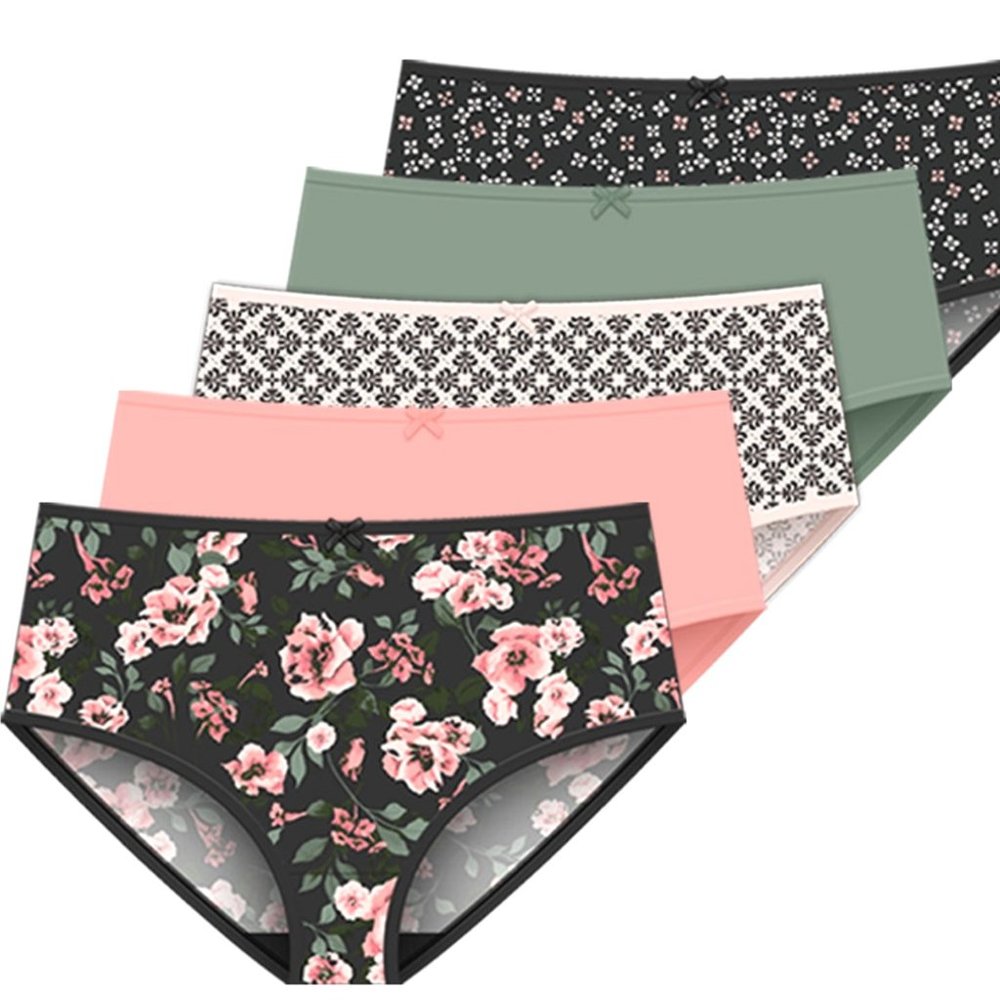 Delta Burke Women's Stretch Microfiber Brief Panties 5-Pack